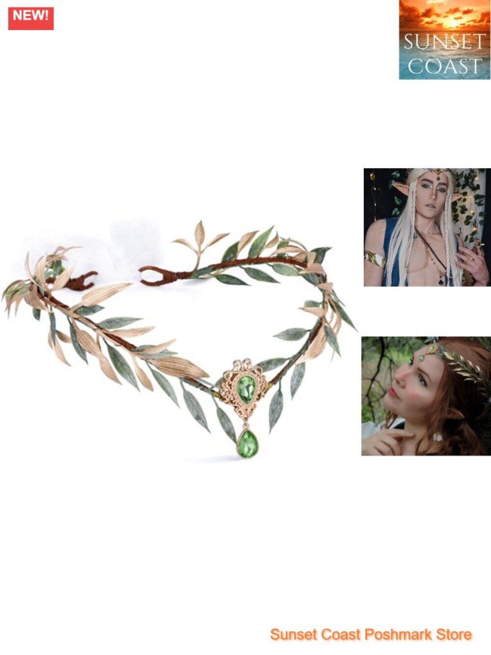 Fairy Flower Crown Woodland Elf Headpiece Adjustable Festival Costume